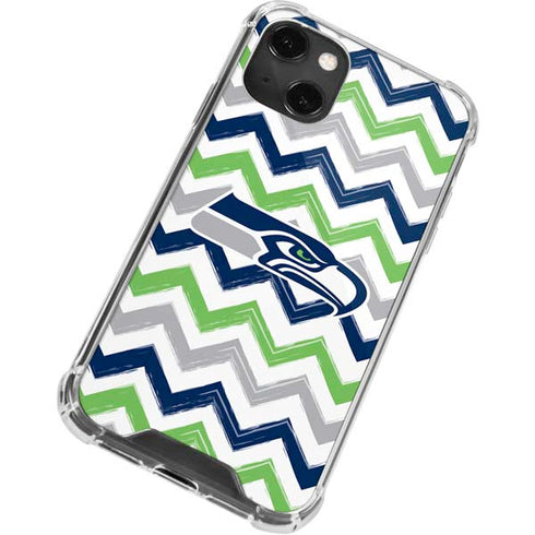 NFL Seattle Seahawks Chevron iPhone 15 Plus Clear Case