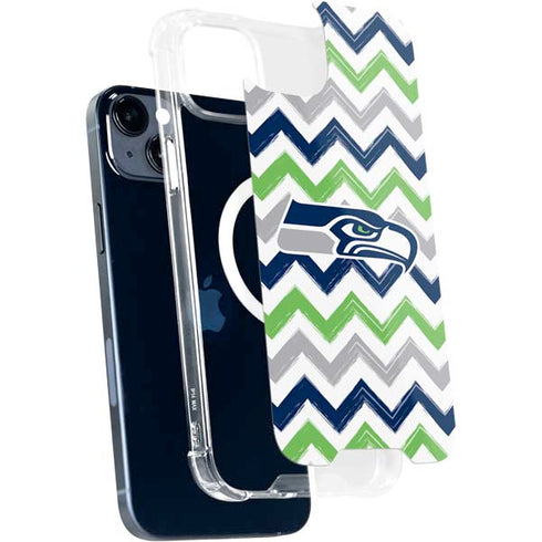 NFL Seattle Seahawks Chevron iPhone 15 Plus MagSafe Case
