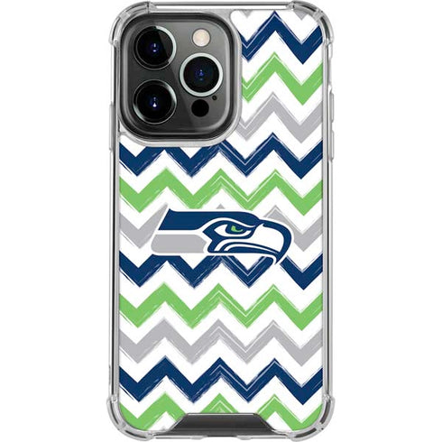 NFL Seattle Seahawks Chevron iPhone 14 Pro Clear Case