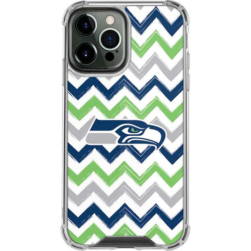 NFL Seattle Seahawks Chevron iPhone 14 Pro Max Clear Case