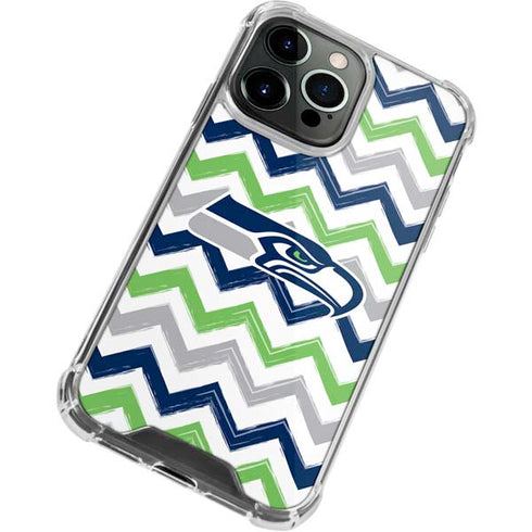 NFL Seattle Seahawks Chevron iPhone 14 Pro Max Clear Case