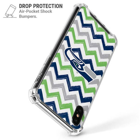 NFL Seattle Seahawks Chevron iPhone XS Max Clear Case