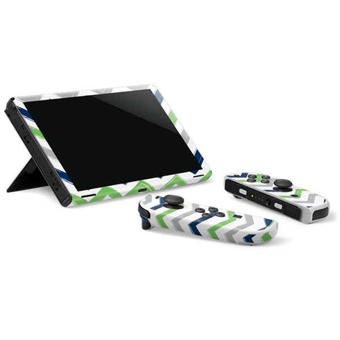 NFL Seattle Seahawks Chevron Nintendo Switch OLED (2021) Skin