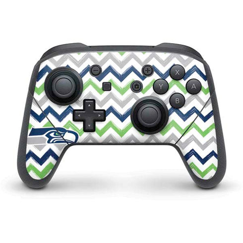 NFL Seattle Seahawks Chevron Nintendo Switch Pro Controller Skin