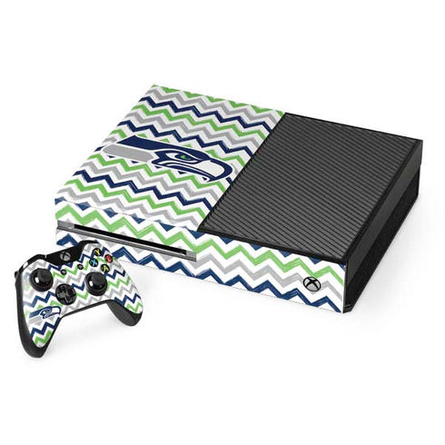 NFL Seattle Seahawks Chevron Xbox One Console and Controller Bundle Skin