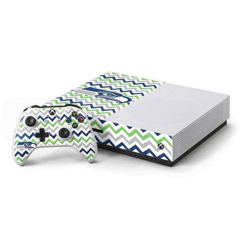 NFL Seattle Seahawks Chevron Xbox One S Console and Controller Bundle Skin