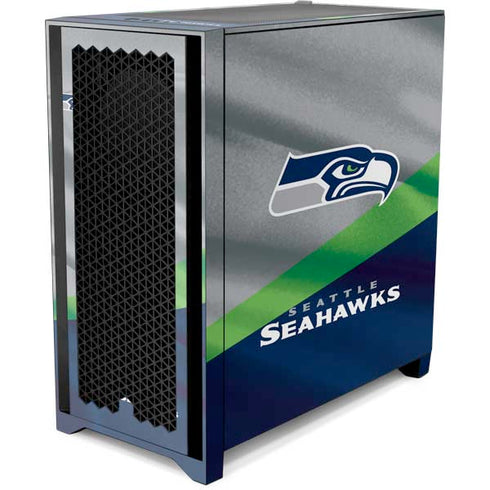 NFL Seattle Seahawks Corsair 4000D Tempered Glass Mid-Tower ATX Case Skin