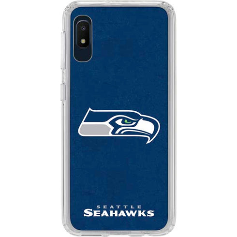 NFL Seattle Seahawks Distressed Galaxy A10e Clear Case