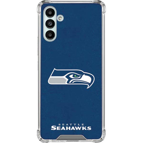 NFL Seattle Seahawks Distressed Galaxy A13 5G Clear Case