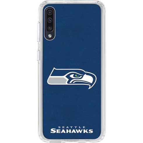 NFL Seattle Seahawks Distressed Galaxy A50 Clear Case