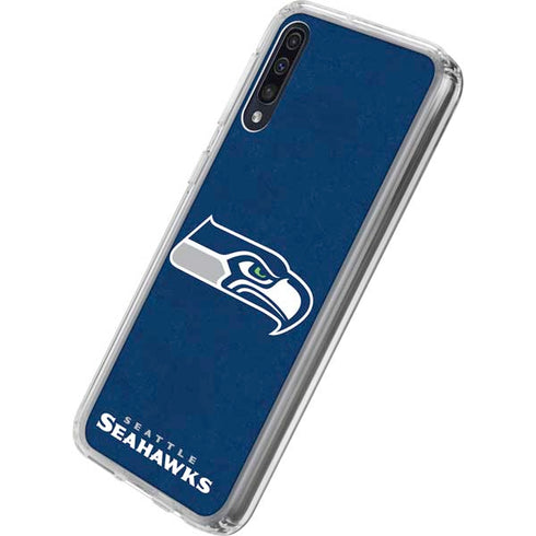 NFL Seattle Seahawks Distressed Galaxy A50 Clear Case