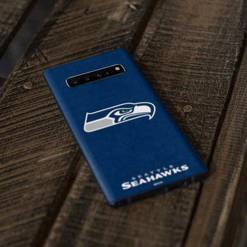 NFL Seattle Seahawks Distressed Galaxy S10 Plus Skin