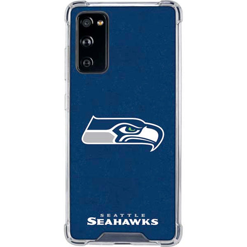 NFL Seattle Seahawks Distressed Galaxy S20 FE Clear Case