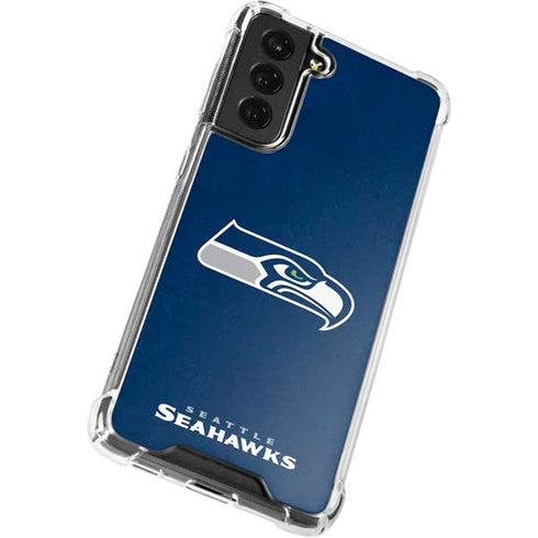 NFL Seattle Seahawks Distressed Galaxy S21 FE Clear Case