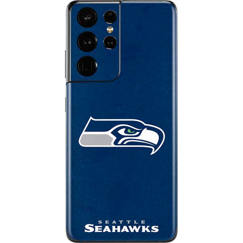 NFL Seattle Seahawks Distressed Galaxy S21 Ultra 5G Skin