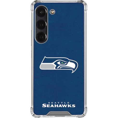 NFL Seattle Seahawks Distressed Galaxy S23 Clear Case