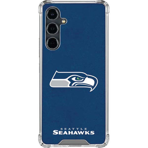 NFL Seattle Seahawks Distressed Galaxy S23 FE Clear Case