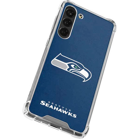 NFL Seattle Seahawks Distressed Galaxy S23 Plus Clear Case