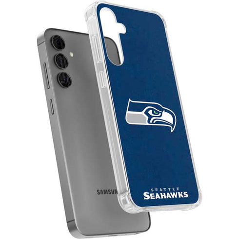 NFL Seattle Seahawks Distressed Galaxy S24 Plus Clear Case