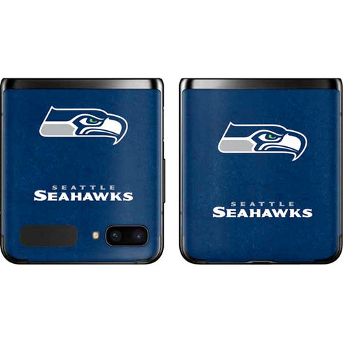 NFL Seattle Seahawks Distressed Galaxy Z Flip Skin