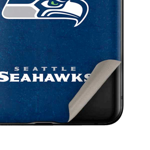 NFL Seattle Seahawks Distressed Galaxy Z Flip Skin