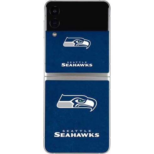NFL Seattle Seahawks Distressed Galaxy Z Flip3 5G Skin
