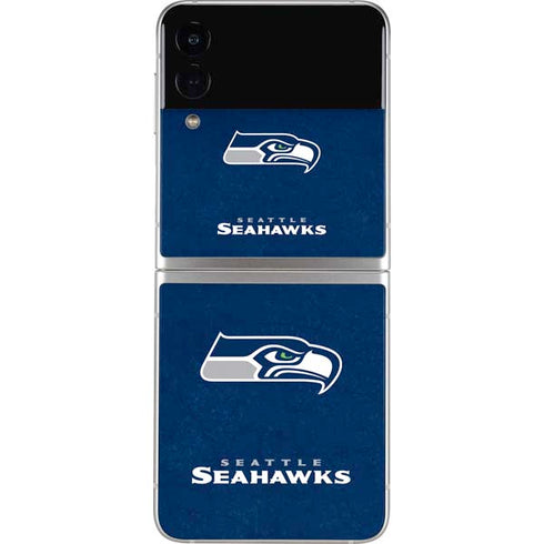 NFL Seattle Seahawks Distressed Galaxy Z Flip4 5G Skin