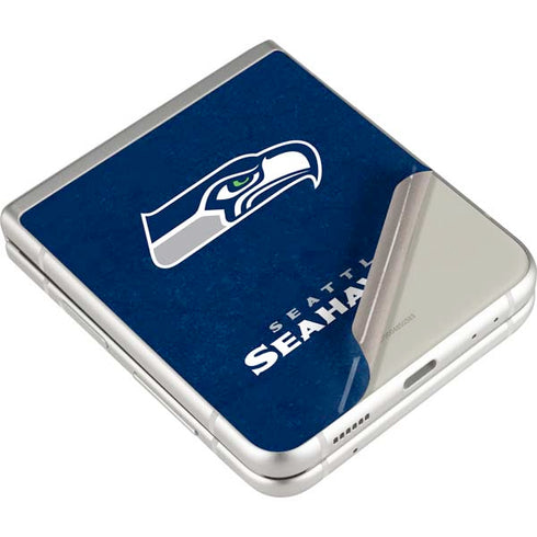 NFL Seattle Seahawks Distressed Galaxy Z Flip4 5G Skin
