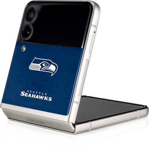 NFL Seattle Seahawks Distressed Galaxy Z Flip4 5G Skin