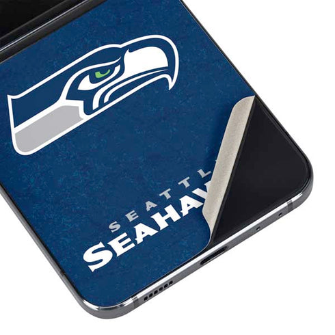 NFL Seattle Seahawks Distressed Galaxy Z Flip5 5G Skin