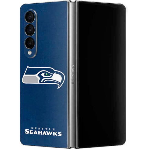 NFL Seattle Seahawks Distressed Galaxy Z Fold4 5G Skin