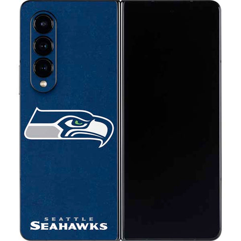NFL Seattle Seahawks Distressed Galaxy Z Fold4 5G Skin