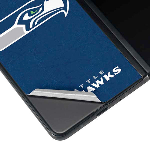 NFL Seattle Seahawks Distressed Galaxy Z Fold4 5G Skin