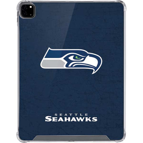 NFL Seattle Seahawks Distressed iPad Pro 12.9in (2020) Clear Case