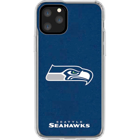 NFL Seattle Seahawks Distressed iPhone 11 Pro Clear Case