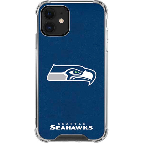 NFL Seattle Seahawks Distressed iPhone 12 Mini Clear Case