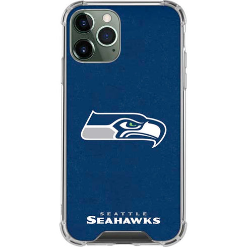 NFL Seattle Seahawks Distressed iPhone 12 Pro Clear Case