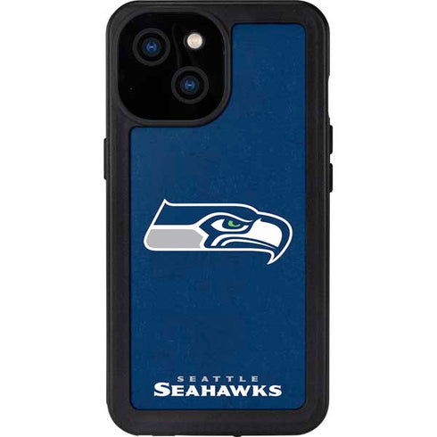 NFL Seattle Seahawks Distressed iPhone 13 Mini Waterproof Case