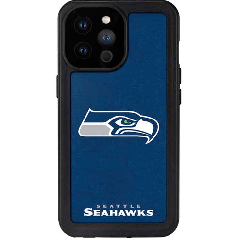 NFL Seattle Seahawks Distressed iPhone 14 Pro Max Waterproof Case