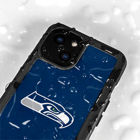 NFL Seattle Seahawks Distressed iPhone 15 Waterproof Case