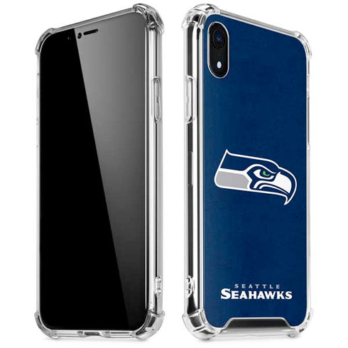 NFL Seattle Seahawks Distressed iPhone XR Clear Case
