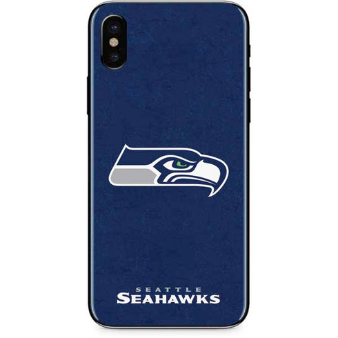 NFL Seattle Seahawks Distressed iPhone XS Skin