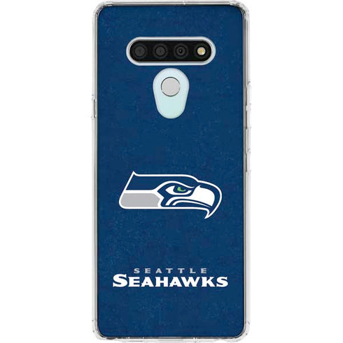 NFL Seattle Seahawks Distressed LG Stylo 6 Clear Case
