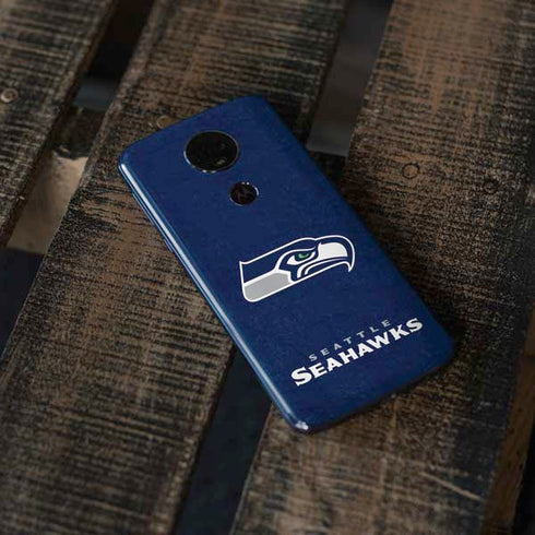 NFL Seattle Seahawks Distressed Moto E5 Plus Skin