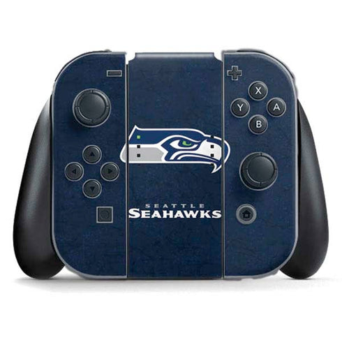 NFL Seattle Seahawks Distressed Nintendo Switch (2017-2021) Joy-Con Controller Skin