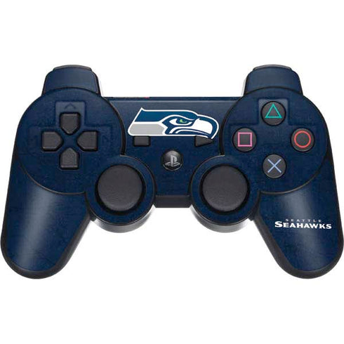 NFL Seattle Seahawks Distressed PS3 Dual Shock wireless controller Skin