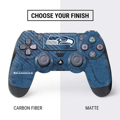 NFL Seattle Seahawks Distressed PS4 Controller Skin