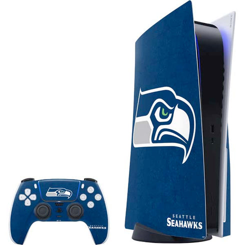 NFL Seattle Seahawks Distressed PS5 Bundle Skin