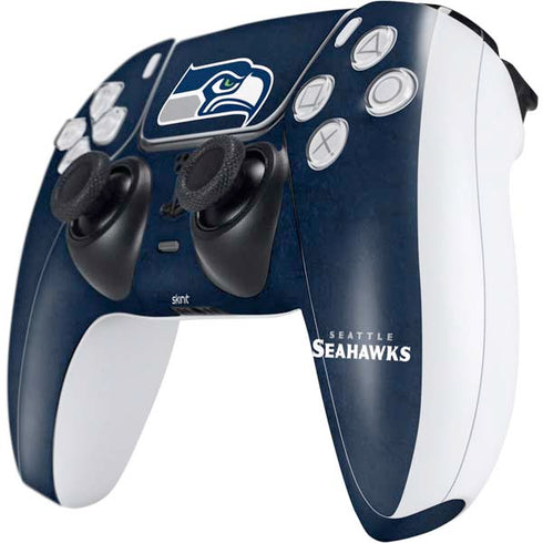 NFL Seattle Seahawks Distressed PS5 Controller Skin