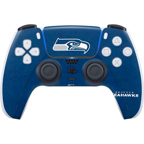 NFL Seattle Seahawks Distressed PS5 Controller Skin